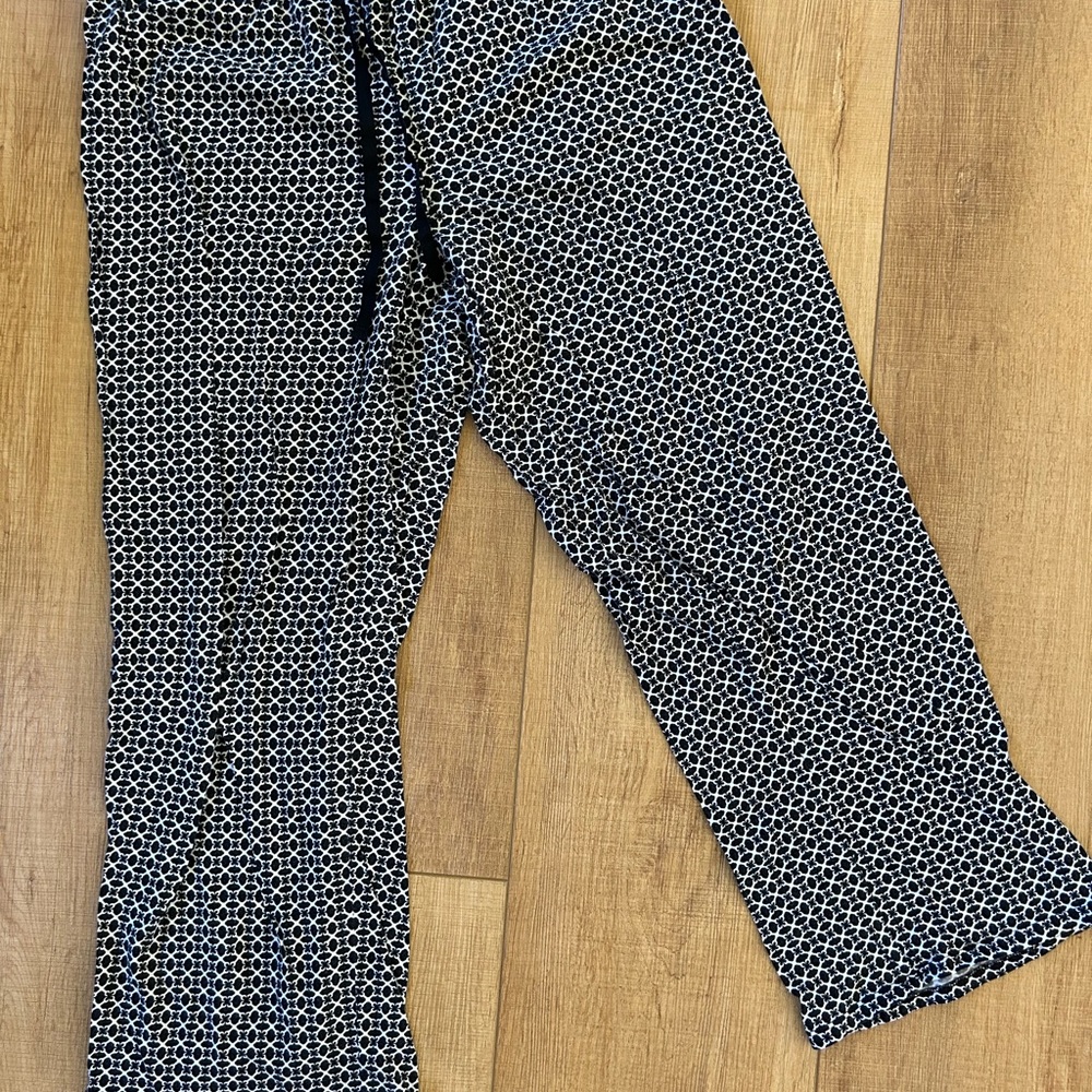 Nautica Black and White Geometric Joggers